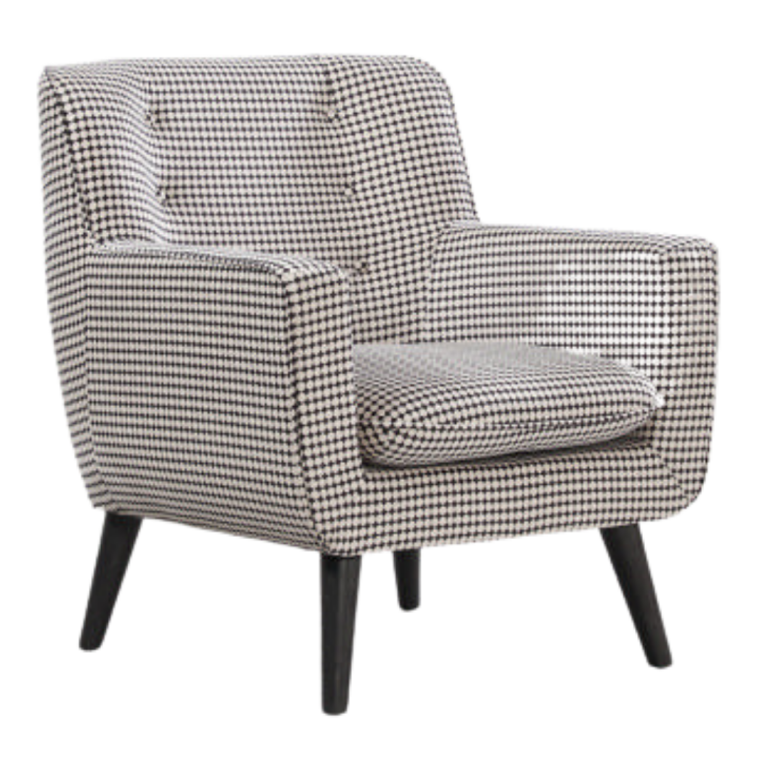 Georgia Chair Upholstered in Monochrome Fabric